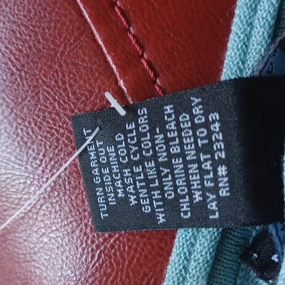 Sweater, short sleeve,  button front, v-neck, blue-green, NWT - Picture 6 of 6